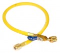 Yellow Jacket 29072 Plus II&amp;trade; Hose with 1/4&amp;quot; compact ball valve fittings, 72&amp;quot;, yellow-