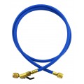 Yellow Jacket 29296 Plus II&amp;trade; Hose with 1/4&amp;quot; compact ball valve fittings, 96&amp;quot;, blue-
