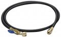 Yellow Jacket 29595 Plus II&amp;trade; Hose with 1/4&amp;quot; compact ball valve fittings, 60&amp;quot;, black-