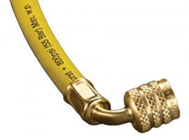 Yellow Jacket 30660 Yellow Plus II&amp;trade; Hose with 1/4&amp;quot; LH to 1/4&amp;quot; RH, 90&amp;deg; fitting, 60&amp;quot;-
