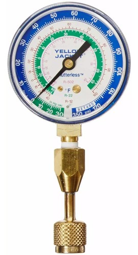 Yellow Jacket 40332 Blue compound gauge, 0 to 350 psi, &amp;deg;F, for R-12, R-22, and R-502-