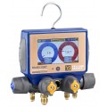 Yellow Jacket 40871 4-Valve P51-870 TITAN Digital Manifold with digital gauges, psi/bar/kPa/MPa/kg/cm²,  1/4&amp;quot; R/Y/B hoses and 3/8&amp;quot;vacuum hose.-