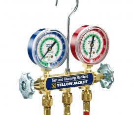 Yellow Jacket 42034 Series 41 Manifold with 60&amp;quot; PLUS II&amp;trade; hose, standard fittings,, psi, R22/404A/410A, &amp;deg;C-