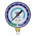 Yellow Jacket 49028 Manifold Gauge, 2-1/2&amp;quot;, blue compound, kg/cm2 &amp; psi, R-12/22/502, &amp;deg;C-