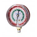Yellow Jacket 49055 Manifold Gauge, 2-1/2&amp;quot;, red pressure, bar &amp; psi, R-134a/404A/507, &amp;deg;C-