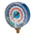 Yellow Jacket 49150 Dry Manifold Gauge, 3-1/8&amp;quot;, blue compound, bar/psi, R-600a/600/290, &amp;deg;C-
