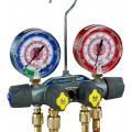 Yellow Jacket 49972 TITAN&amp;reg; 4-Valve Test and Charging Manifold No Sight Glass, 800 psi both gauges, bar/psi-
