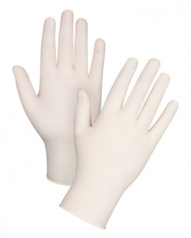 Zenith LAT-LP-S-5.8G Examination Grade Latex Gloves, Powder-Free, Small, 100 Pack-