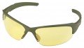 Zenith SDN698 Z2000 Series Safety Glasses, Green Frame, Amber Lens-