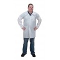 Zenith SEC822 Microporous/Polypropylene Lab Coat, 2 Snap Pockets, Medium-