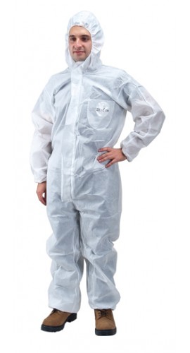 Zenith C8428-L-WSF-ZENITH SMS Protective Clothing, Hooded Coveralls, Large-