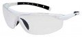 Zenith SEC955 Z1500 Series Safety Glasses, White Frame, Clear Lens-