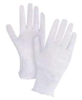 Zenith SEE784 Poly/Cotton Inspection Gloves, Unhemmed, Men's, Pack of 48-