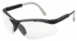 Zenith SEE817 Z1600 Series Safety Glasses, Black Frame, Clear Lens-