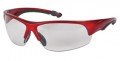 Zenith SEH632 Z1900 Series Safety Glasses, Red Frame, Clear Lens-