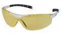 Zenith SEI525 Z1500 Series Safety Glasses, White Frame, Amber Lens-