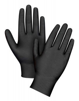 Zenith SEK263 Disposable Nitrile Gloves with Diamond Pattern, Large, 50-Pack-