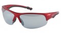 Zenith SEK289 Z1900 Series Safety Glasses, Red Frame, Indoor/Outdoor Mirror Lens-