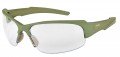 Zenith SEK291 Z2000 Series Safety Glasses, Green Frame, Clear Lens-