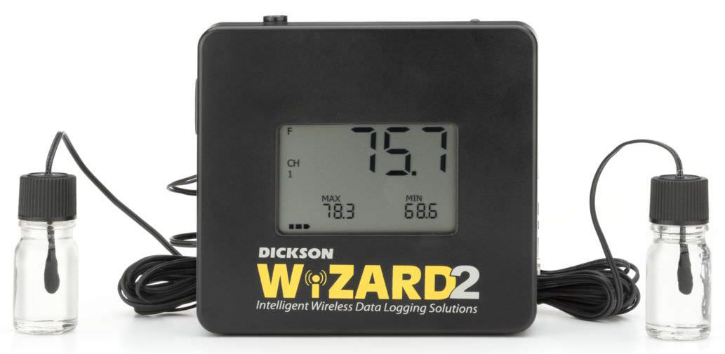 US Dickson WT335 WiZARD2 Wireless Temperature Data Logger Dual Sensors