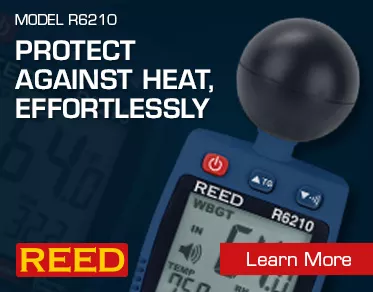 REED R6210 Heat Stress WBGT Meter